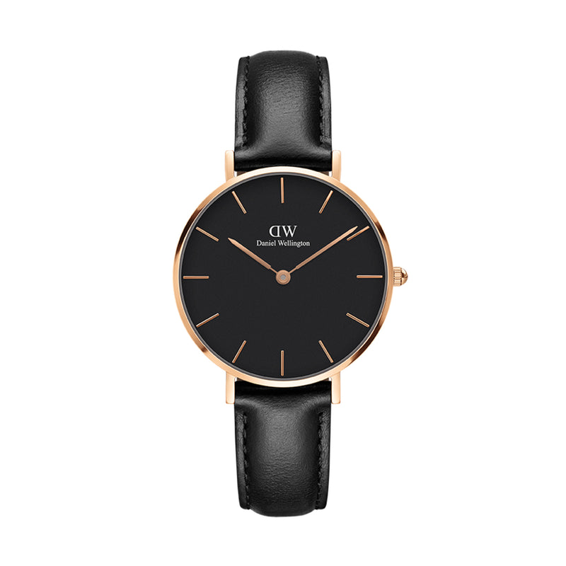 Reloj pequeño Sheffield negro dorado rosa