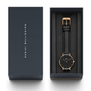 Reloj pequeño Sheffield negro dorado rosa
