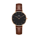 Montre Petite St Mawes Rose Gold Black