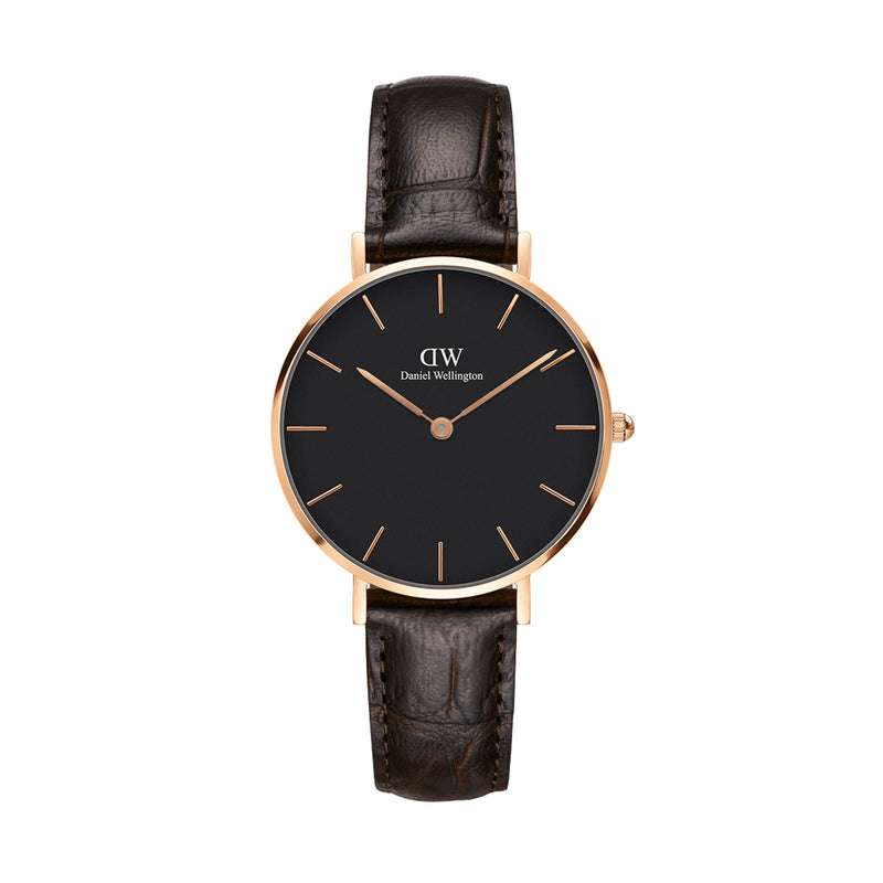 Montre Petite York Rose Gold Black