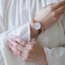 Reloj Petite Durham de oro rosa blanco