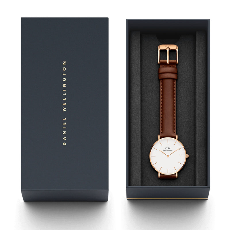 Petite St Mawes White Rose Gold Watch