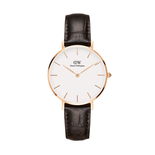 Montre Petite York Rose Gold White