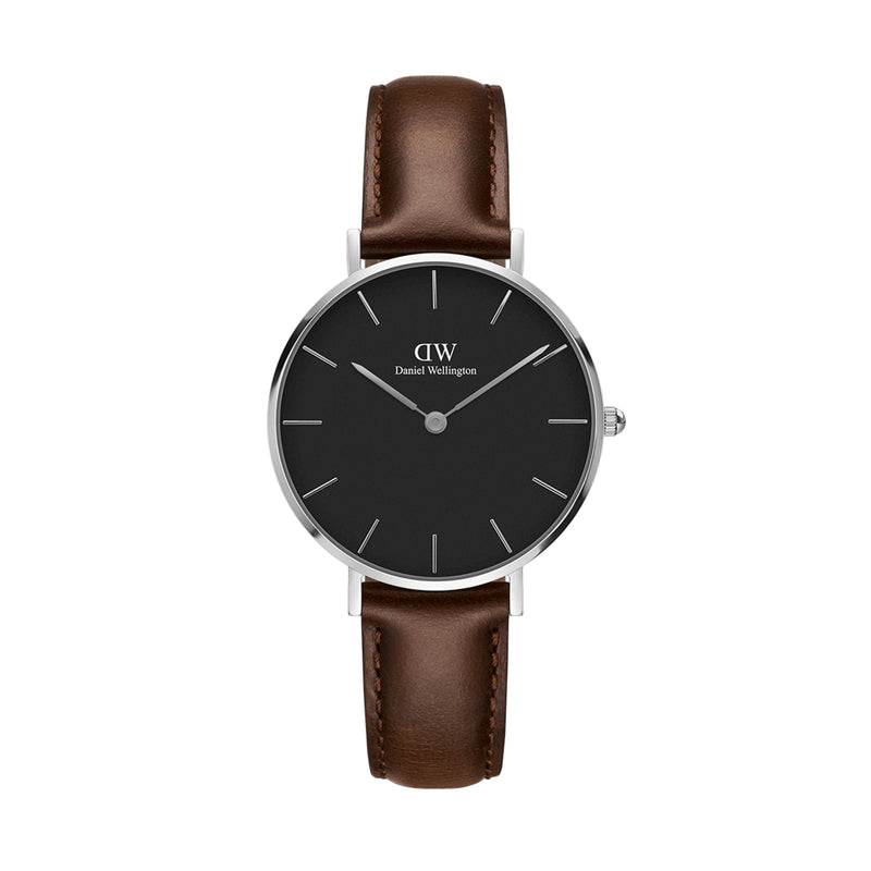 Petite Bristol Black Silver Watch