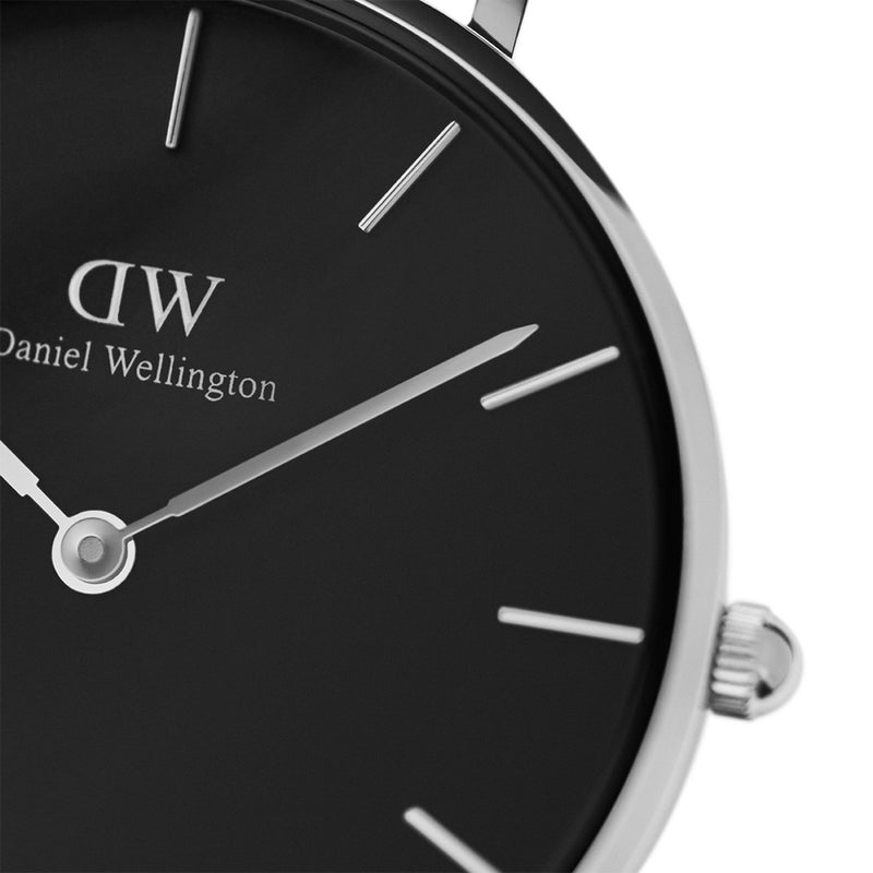 Reloj pequeño Ashfield negro plateado