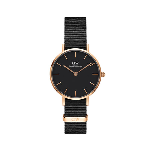 Petite Cornwall Black Rose Gold Watch