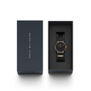 Petite Cornwall Black Rose Gold Watch