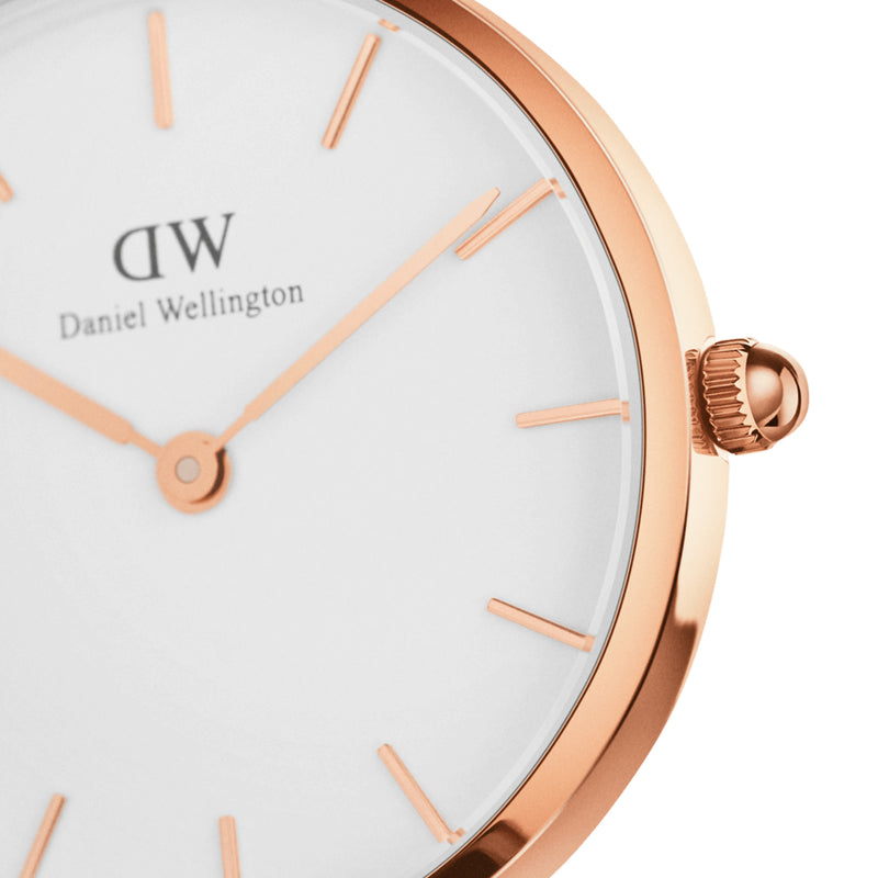 Reloj blanco y dorado rosa Petite Cornwall
