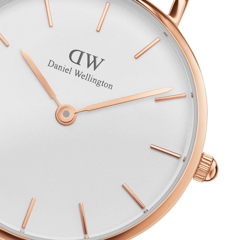 Reloj blanco y dorado rosa Petite Cornwall