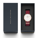 Reloj clásico Roselyn de oro rosa blanco