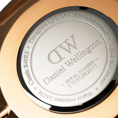 Montre Classic Bayswater Rose Gold Black