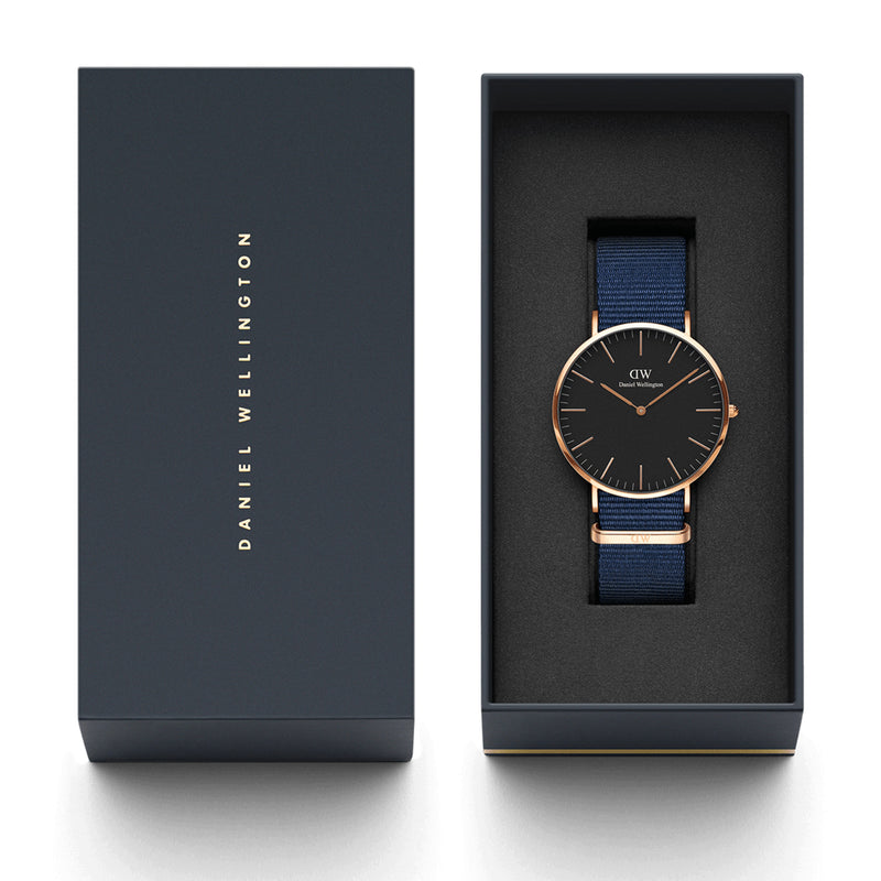 Montre Classic Bayswater Rose Gold Black