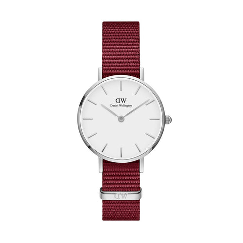 Reloj pequeño Roselyn Eggshell blanco plateado