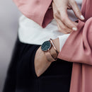 Montre Petite Melrose Black Rose Gold