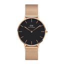 Montre Petite Melrose Black Rose Gold