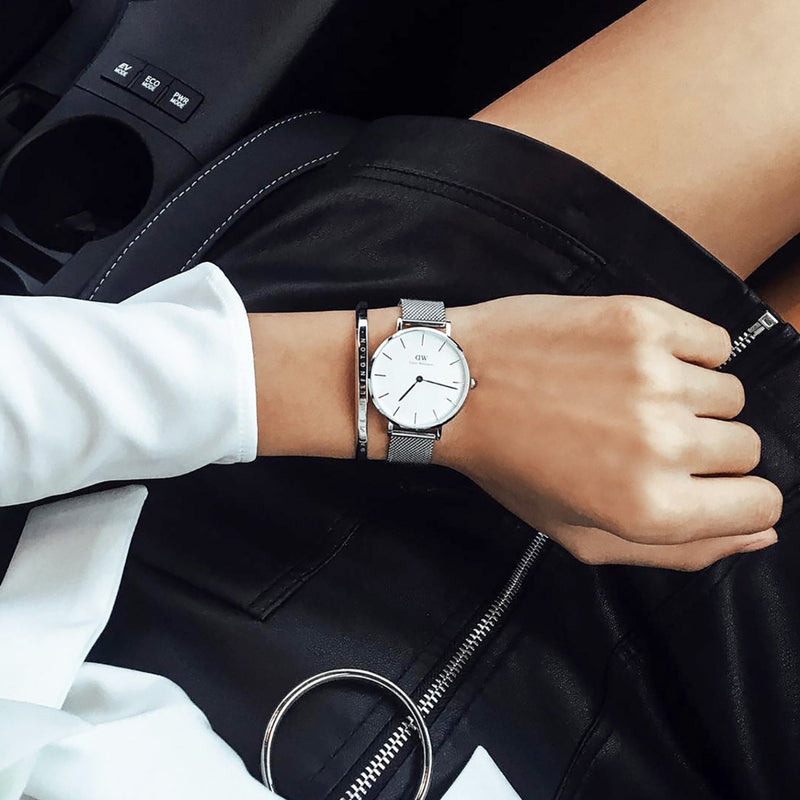 Petite Sterling White Silver Watch