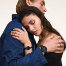Petite Ashfield Black Rose Gold Watch
