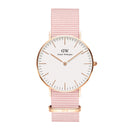 Reloj clásico Rosewater blanco dorado rosa