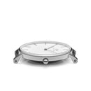 Reloj pequeño plateado blanco Rosewater