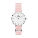 Reloj pequeño plateado blanco Rosewater