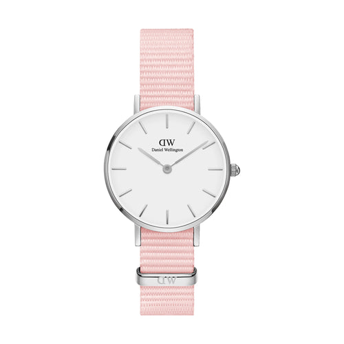 Reloj pequeño plateado blanco Rosewater