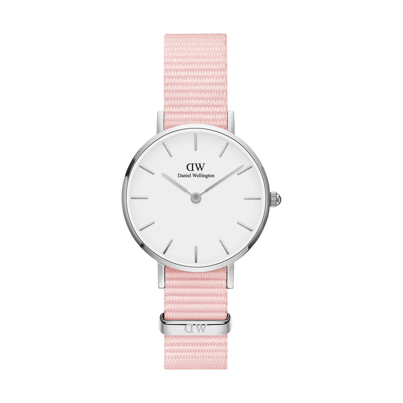 Reloj pequeño plateado blanco Rosewater