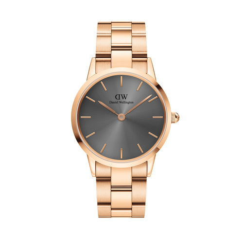 Montre Iconic Link Rose Gold Grey