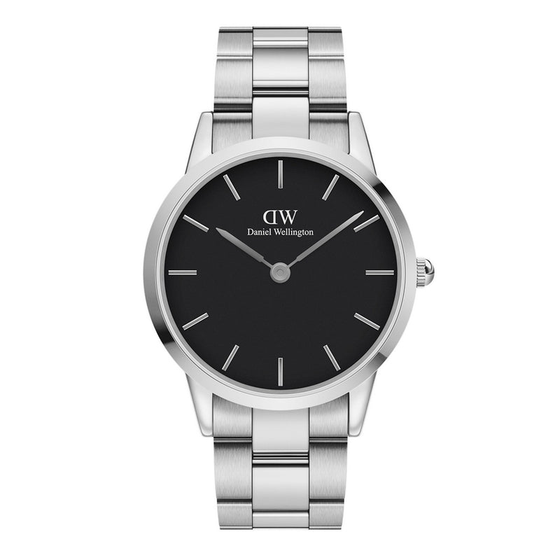 Reloj Iconic Link Negro Plata