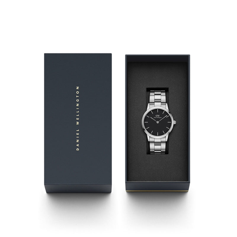 Reloj Iconic Link Negro Plata