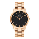 Reloj Iconic Link Negro Oro Rosa
