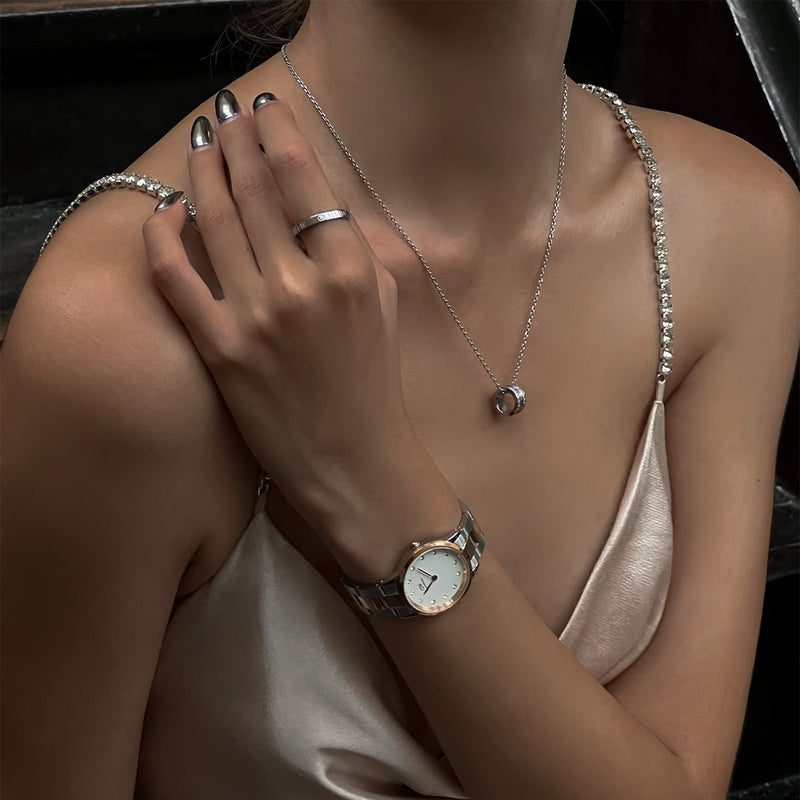 Iconic Link Lumine Eggshell White Rose Gold Watch