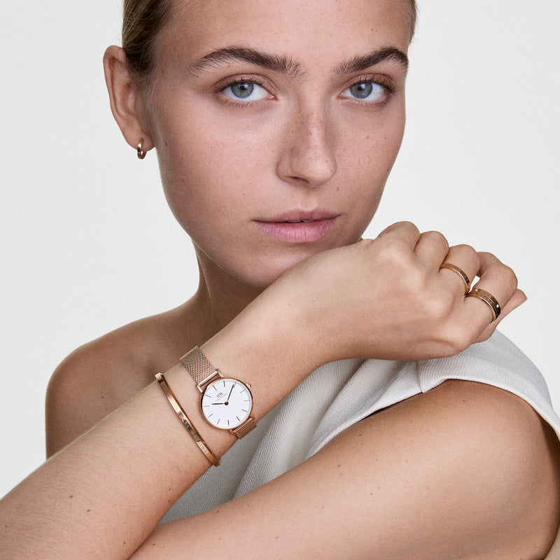 Reloj Petite Melrose Limited de oro rosa blanco