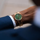 Iconic Link Emerald Green Rose Gold Watch