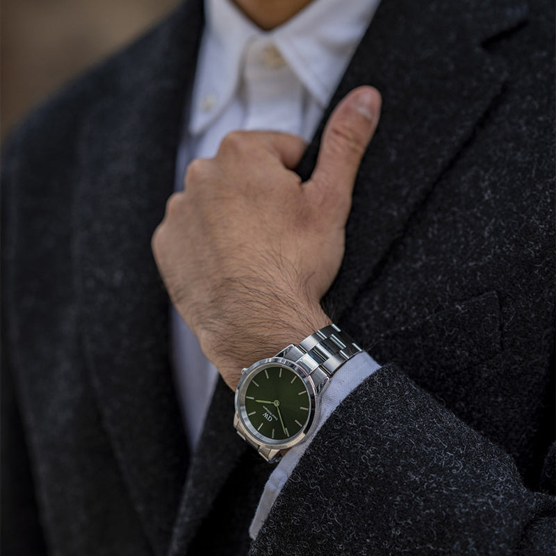 Reloj Iconic Link Plata Verde Esmeralda