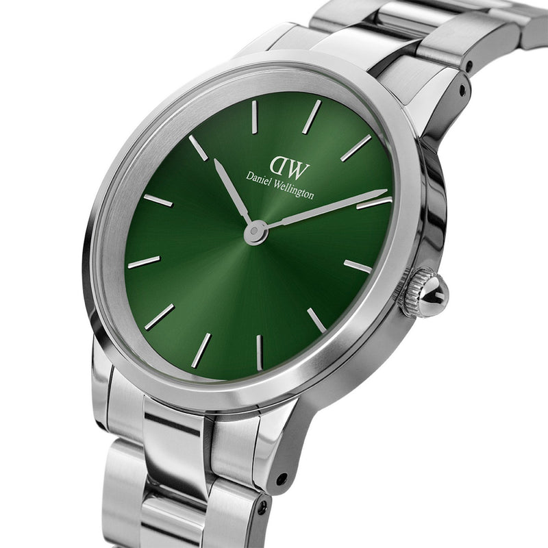Reloj Iconic Link Plata Verde Esmeralda