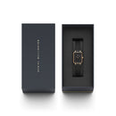 Quadro Pressed Ashfield Black Rose Gold Watch