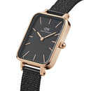 Quadro Pressed Ashfield Black Rose Gold Watch