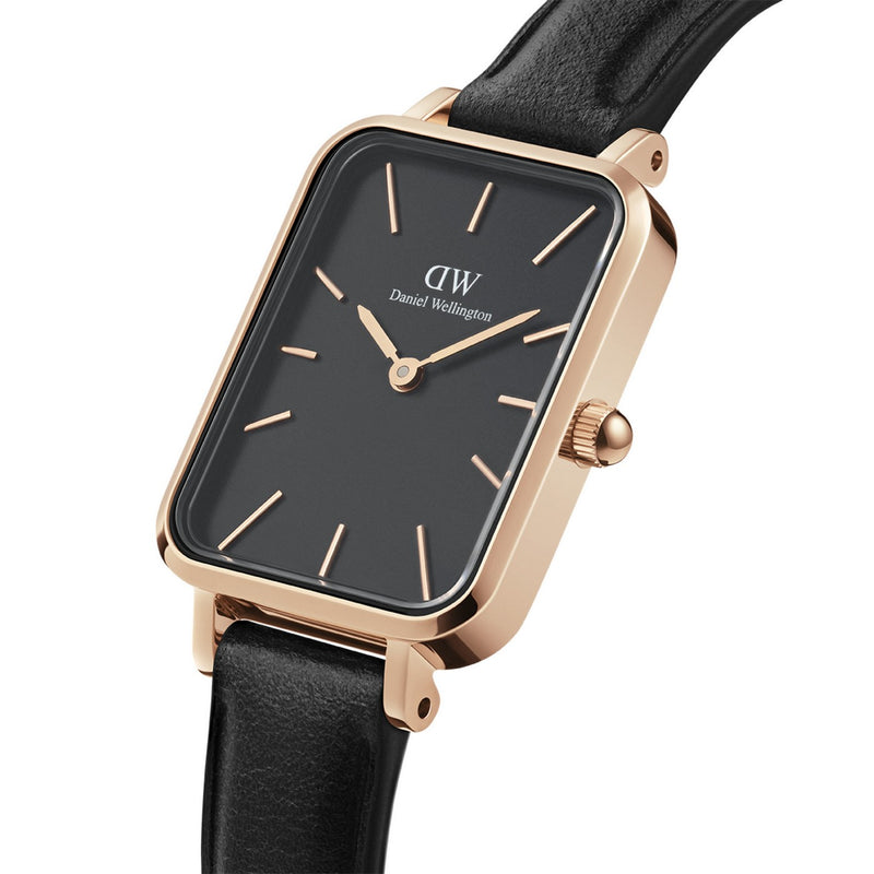 Montre Quadro Pressed Sheffield Black Rose Gold