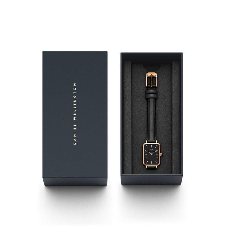 Montre Quadro Pressed Sheffield Black Rose Gold