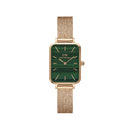 Quadro Pressed Melrose Green Rose Gold Watch