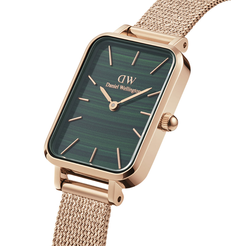 Quadro Pressed Melrose Green Rose Gold Watch