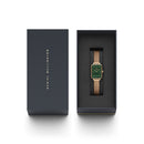 Quadro Pressed Melrose Green Rose Gold Watch