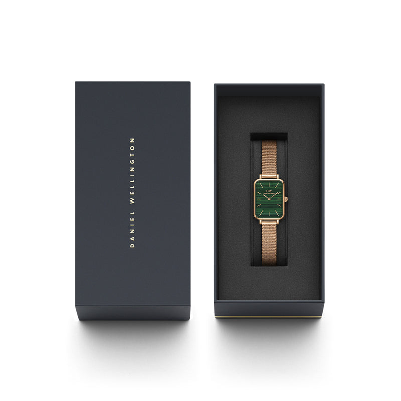 Quadro Pressed Melrose Green Rose Gold Watch