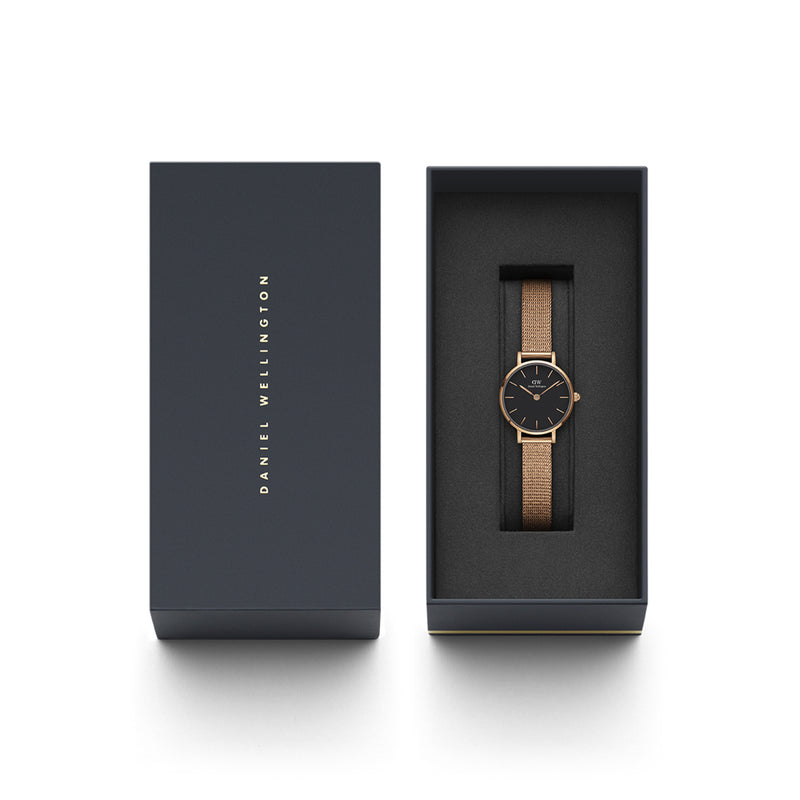 Montre Petite Pressed Melrose Rose Gold Black
