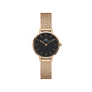 Montre Petite Pressed Melrose Rose Gold Black