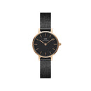 Reloj pequeño prensado Ashfield oro rosa negro