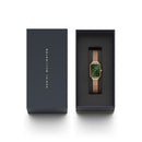 Montre Quadro Pressed Melrose Emerald Green Rose Gold