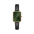 Reloj Quadro Pressed Sheffield de oro rosa verde esmeralda