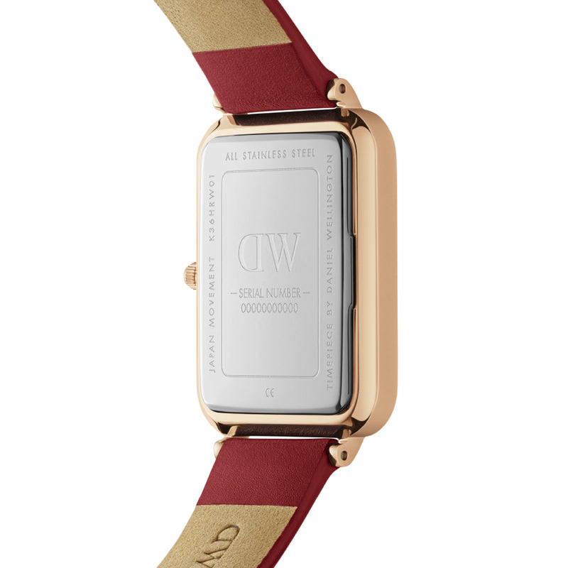Quadro Pressed Suffolk White Rose Gold Watch