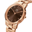 Montre Iconic Link Amber Brown Rose Gold